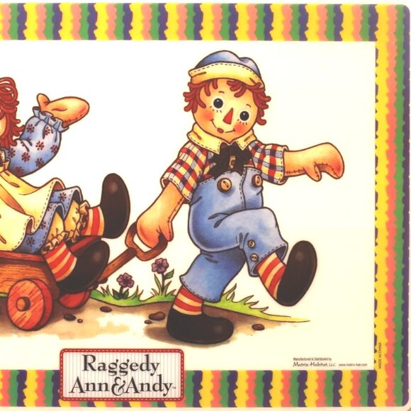 Discontinued RAGGEDY ANN & ANDY PLASTIC PLACEMAT NEW - Picture 3 of 3